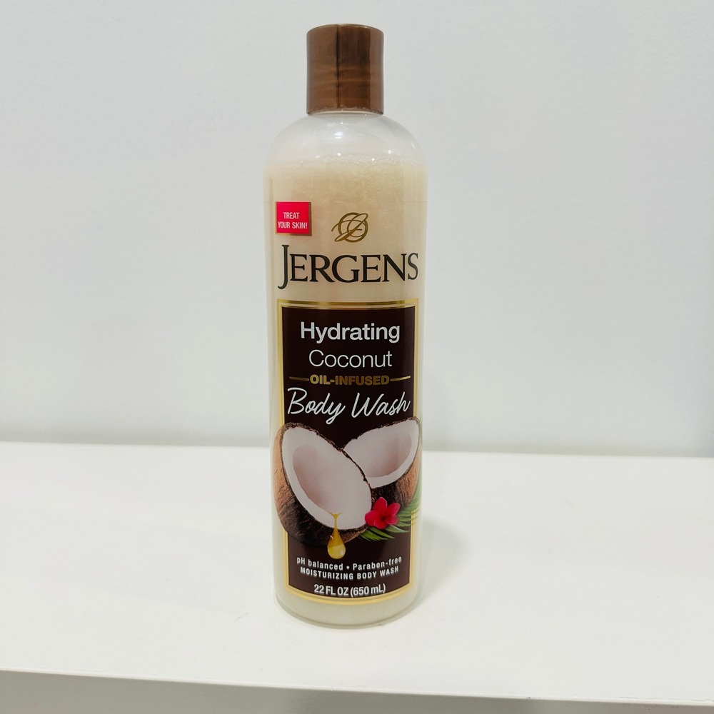 Jergens Hydrating Coconut Oil-Infused Body Wash 22 fl oz Paraben-Free NOS NEW